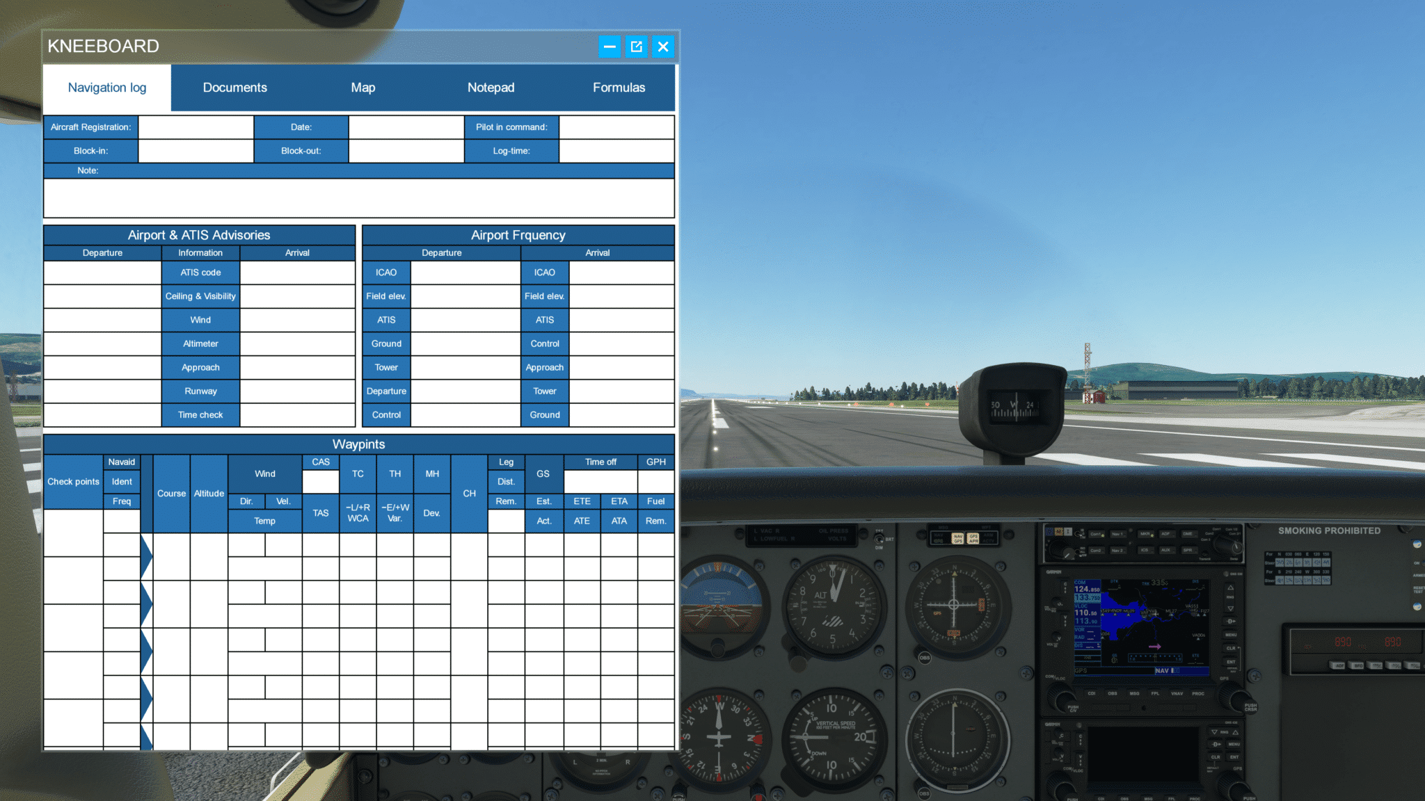 Erster Eindruck GSim Kneeboard (MSFS)