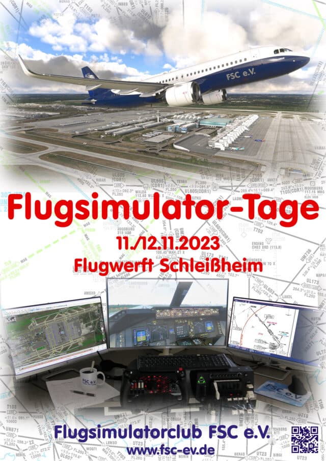 Veranstaltungshinweis: 28. Flugsimulator-Tage des Flugsimulatorclub e.V. in der Flugwerft Schleißheim am 11./12. November 2023