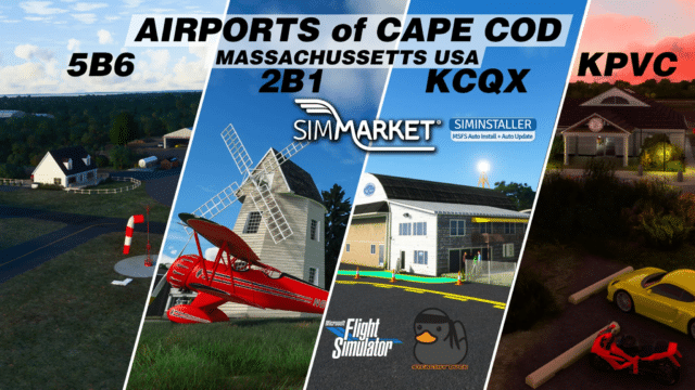 Stealthy Duck – Flughäfen in Cape Cod, Massachusetts für MSFS 