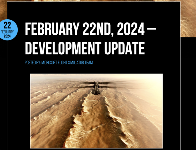 Zusammenfassung des Entwicklungs-Updates vom 22. Februar 2024 – Microsoft Flight Simulator