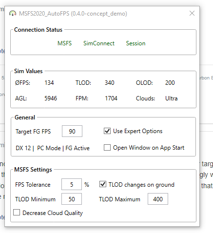 MSFS2020_AutoFPS – Automatisches FPS-Tool für Microsoft Flight Simulator 2020