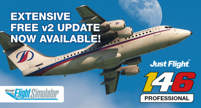 {UPDATE – Jetzt da!} Just Flight veröffentlicht umfangreiches Update 2 PREVIEW für die BAE 146 Professional