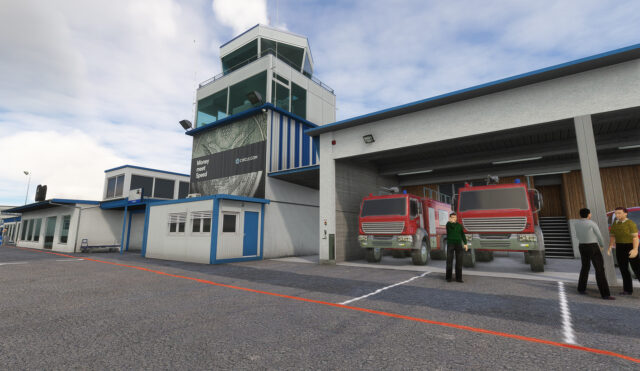 Hochdetaillierte Szenerie von St.Gallen-Altenrhein Flughafen (LSZR) für MSFS