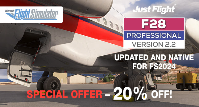 Just Flight's F28 Professional: V2.2 Update und 20% Rabattaktion