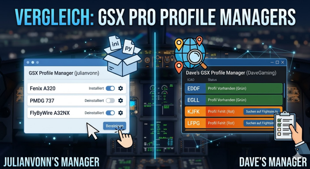 Ordnung im Cockpit: Zwei neue GSX Profile Manager erleichtern den Ground-Service